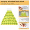Abstract Modern Kitchen Hand Towels with Hanging Loops,Super Soft Fingertip Dry Microfiber Tie Dish Towel Absorbent Cleaning Washcloth for Bathroom,Kitchen Yellow Green Geometriy Lines Minimalist Art view 2