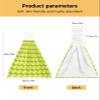 Abstract Modern Kitchen Hand Towels with Hanging Loops,Super Soft Fingertip Dry Microfiber Tie Dish Towel Absorbent Cleaning Washcloth for Bathroom,Kitchen Yellow Green Geometriy Lines Minimalist Art view 3