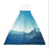 Mountains Peak Kitchen Hand Towels with Hanging Loops, Super Soft Thick Oven Fingertip Dry Microfiber Tie Dish Towel Absorbent Cleaning Washcloth for Bathroom, Kitchen Ombre Turquoise Natural Scenery view 1
