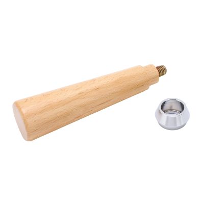 Zerodis M10 Wooden Coffee Filter Handle, Coffee Portafilter Comfortable Handle Machines Replacement Grip Flat Base Coffee Portafilter Handle for Home Coffee Making