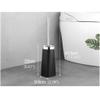NOVOCE Toilet Brush Toilet Brush Modern Black Toilet Brush Holder Bathroom Wall Mounted Stainless Steel Toilet Brush Set Toilet Bowl Brush view 2