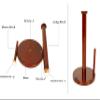 Handcrafted Paper Towel Holder Kitchen Countertop Free-Standing Non-Slip Wood Base Wooden Paper Towel Roll Dispenser for Kitchen, Bathroom, Dining Table - Rosewood view 2