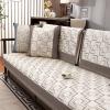 Armrest Quilted Furniture Protectors from Cats Dog Anti-Slip Furniture Protective Cover Pastoralism Style Sectional Sofa Throw Cover Pad for My Sectional Sofa,Couch,Love Seat,-D 35x94inch(90x240cm) view 1