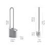 NOVOCE Toilet Brush Toilet Brush and Holder Set, 2 Pack WC Toilet Bowl Brush Cleaner Long Handle,Toilet Scrubber Brush for Bathroom Restroom Deep Cleaning Toilet Bowl Brush (Color : A) view 2