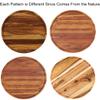 10" Two-Tier Acacia Wood Lazy Susan Organizer Kitchen Turntable for Cabinet Pantry Table Organization view 2
