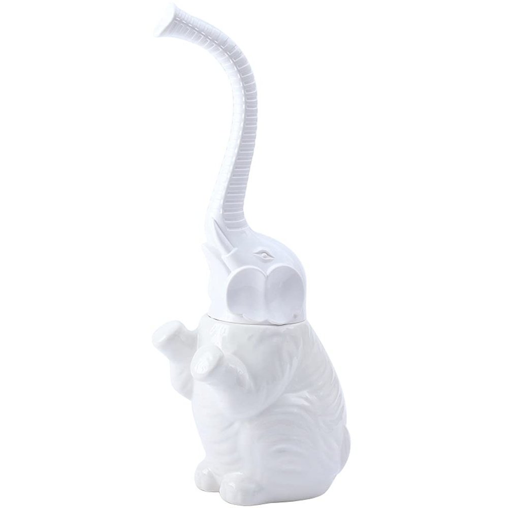 Toilet Brush Toilet Brush Holder Creative Elephant Sculpture Toilet Cleaning Brush Bathroom Long Handle Soft Hair Cleaning Brush 360 No Dead end Toilet Bowl Brush Toilet Bowl Brush
