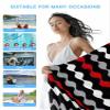 Turkish Beach Towel Oversized Sand Free Beach Towels Blanket - Black and Red Geometric Texture Super Absorbent Quick Dry Microfiber Pool Towels Soft Gym Travel Picnic Bath Towels for Kid Adults view 4