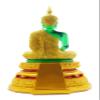 BUDDHO Emerald Buddha Statue Rainy 11" H. Meditation Thai Buddha Statue Room Decor Home Decor Buddha Statue for Home Small Gift Office Gift Sculpture Figurines view 4