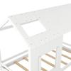 CNANXU Wood Twin Size House Bed Frame with Roof and Window,Canopy Platform Bed, Playhouse Bed for Boys and Girls,Low House Bed with Headboard and Footboard,No Box Spring Needed (White, Twin) view 4