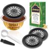 CAPMESSO Reusable Coffee Capsule Lids for Reusable Nespresso Pods Vertuoline, Food Grade Silicone Caps for Every Sizes of Refillable Vertuoline Pods with Scoop and Brush(3PCS Silicone Caps-NO PODS) view 1