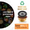 CAPMESSO Reusable Coffee Capsule Lids for Reusable Nespresso Pods Vertuoline, Food Grade Silicone Caps for Every Sizes of Refillable Vertuoline Pods with Scoop and Brush(3PCS Silicone Caps-NO PODS) view 3