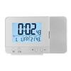 12/24 Hours,LED Multifunction Projection Digital Alarm Clock,Date Time and Temperature Display, Snooze,Digital Alarm Clock for Home,Bedroom, Office, Kitchen Silver, Projection Alarm Clock Digital view 1