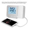 12/24 Hours,LED Multifunction Projection Digital Alarm Clock,Date Time and Temperature Display, Snooze,Digital Alarm Clock for Home,Bedroom, Office, Kitchen Silver, Projection Alarm Clock Digital view 4