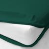 1 Piece Zipper Mattress Cover Only Olympic Queen Size 12" Pocket Sold Separately 1000 Thread Count 100% Egyptian Cotton, Teal Green view 2