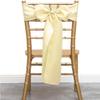 JFDYDM Champagne Chair Sashes 50 Pack, Satin Chair Ribbons for Wedding Party Bridal Shower Birthday Decor, Cream Chair Bows for Hotel Event Decorations (7 x 108 Inch) view 4
