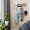 AMBIRD Coat Rack Wall Mount with Shelf, 28.9 Inches Coat Hooks Wall Mounted with 5 Hooks, Hat Wall Hooks for Hanging in Entryway, Living Room, Bathroom, Bedroom (White, 28.9 * 4.5 inches) view 2