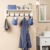 AMBIRD Coat Rack Wall Mount with Shelf, 28.9 Inches Coat Hooks Wall Mounted with 5 Hooks, Hat Wall Hooks for Hanging in Entryway, Living Room, Bathroom, Bedroom (White, 28.9 * 4.5 inches) view 4