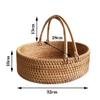 Cane Woven Storage Basket, Shelf Baskets, Handwoven Small Boxes, Storage Bucket for Clothes, Toys, Towels, Office Products,L view 2