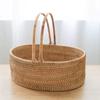 Cane Woven Storage Basket, Shelf Baskets, Handwoven Small Boxes, Storage Bucket for Clothes, Toys, Towels, Office Products,L view 3