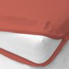 1 Piece Zipper Mattress Cover Only Olympic Queen Size 18" Pocket Sold Separately 1000 Thread Count 100% Egyptian Cotton, Brick Red view 2