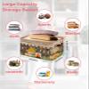 2 Pack Large Storage Baskets Bins Thanksgiving Gnomes Collapsible Storage Box Laundry Organizer for Closet Shelf Nursery Kids Bedroom Farmhouse Pumpkin Floral view 2