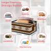 2 Pack Large Storage Baskets Bins Western Texas Star Collapsible Storage Box Laundry Organizer for Closet Shelf Nursery Kids Bedroom Country Brown Star Farmhouse view 2