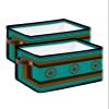 2 Pack Large Storage Baskets Bins Western Texas Star Collapsible Storage Box Laundry Organizer for Closet Shelf Nursery Kids Bedroom Country Star Farmhouse Teal view 1