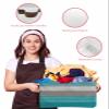 2 Pack Large Storage Baskets Bins Aqua Grey Ombre Collapsible Storage Box Laundry Organizer for Closet Shelf Nursery Kids Bedroom Farmhouse Wooden Striped Abstract Aesthetics view 4