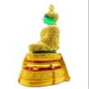 BUDDHO Emerald Buddha Statue Meditating Seated 11" H. Thai Buddha Statue Room Decor Home Decor Buddha Statue for Home Small Gift Office Gift Sculpture Figurines (Winter) view 3