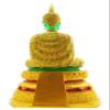 BUDDHO Emerald Buddha Statue Meditating Seated 11" H. Thai Buddha Statue Room Decor Home Decor Buddha Statue for Home Small Gift Office Gift Sculpture Figurines (Winter) view 4
