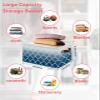 2 Pack Large Storage Baskets Bins Navy Blue White Ombre Morocco Pattern Collapsible Storage Box Laundry Organizer for Closet Shelf Nursery Kids Bedroom Modern Moroccan Geometric view 2