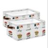 2 Pack Large Storage Baskets Bins Laundry Room Wash Dry Fold Repeat Collapsible Storage Box Laundry Organizer for Closet Shelf Nursery Kids Bedroom Cartoon Texture Washing view 1