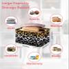 2 Pack Large Storage Baskets Bins Yellow Grey Ombre Leopard Collapsible Storage Box Laundry Organizer for Closet Shelf Nursery Kids Bedroom Modern Cheetah Abstract Art Aesthetics view 2
