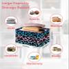 2 Pack Large Storage Baskets Bins Teal Pink Ombre Leopard Collapsible Storage Box Laundry Organizer for Closet Shelf Nursery Kids Bedroom Modern Cheetah Abstract Art Aesthetics view 2