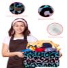 2 Pack Large Storage Baskets Bins Teal Pink Ombre Leopard Collapsible Storage Box Laundry Organizer for Closet Shelf Nursery Kids Bedroom Modern Cheetah Abstract Art Aesthetics view 4