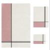 Abstract Blush Pink Bath Towels for Bathroom Set - Luxury Microfiber Towels Gifts for Women,Quick Dry Beach Kitchen Hand Hair Face Towel Washcloth,Modern Geometric Patchwork Stripes Art Towels+Set view 1