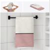 Abstract Blush Pink Bath Towels for Bathroom Set - Luxury Microfiber Towels Gifts for Women,Quick Dry Beach Kitchen Hand Hair Face Towel Washcloth,Modern Geometric Patchwork Stripes Art Towels+Set view 4