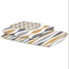 Abstract Stripe Grey Yellow Bath Towels for Bathroom Set - Luxury Microfiber Towels Gifts for Women,Quick Dry Beach Kitchen Hand Hair Face Towel and Dish Washcloth,Yoga Workout Gym Towels+Set view 2