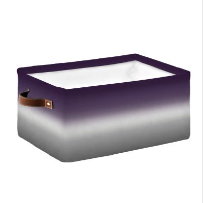 1 Pack Large Storage Baskets Bins Purpel White Grey Ombre Collapsible Storage Box Laundry Organizer for Closet Shelf Nursery Kids Bedroom Modern Abstract Art Aesthetics