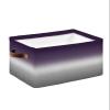 1 Pack Large Storage Baskets Bins Purpel White Grey Ombre Collapsible Storage Box Laundry Organizer for Closet Shelf Nursery Kids Bedroom Modern Abstract Art Aesthetics view 1
