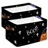 2 Pack Large Storage Baskets Bins Halloween Collapsible Storage Box Laundry Organizer for Closet Shelf Nursery Kids Bedroom Boo Farmhouse Pumpkin Ghost Black view 1