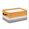 1 Pack Large Storage Baskets Bins Orange White Grey Ombre Collapsible Storage Box Laundry Organizer for Closet Shelf Nursery Kids Bedroom Modern Abstract Aesthetics view 1