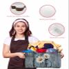 2 Pack Large Storage Baskets Bins Yellow White Daisy Collapsible Storage Box Laundry Organizer for Closet Shelf Nursery Kids Bedroom Modern Abstract Art Rustic Wooden view 4
