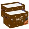2 Pack Large Storage Baskets Bins Halloween Collapsible Storage Box Laundry Organizer for Closet Shelf Nursery Kids Bedroom Boo Farmhouse Pumpkin Ghost Brown view 1