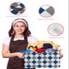 2 Pack Large Storage Baskets Bins Blue Grey Plaid Collapsible Storage Box Laundry Organizer for Closet Shelf Nursery Kids Bedroom Modern Geometric Abstract Art Aesthetics view 4