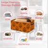 2 Pack Large Storage Baskets Bins Halloween Collapsible Storage Box Laundry Organizer for Closet Shelf Nursery Kids Bedroom Black Spi-der Ghost Pumpkin Orange view 2
