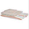 Abstract Orange Bath Towels for Bathroom Set - Luxury Microfiber Towels Gifts for Women,Quick Dry Beach Kitchen Hand Hair Face Towel and Dish Washcloth,Geometric Striped Ombre Green Gym Towels+Set view 2
