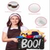 2 Pack Large Storage Baskets Bins Halloween Boo Collapsible Storage Box Laundry Organizer for Closet Shelf Nursery Kids Bedroom White Orange Star Polka Dots Ghost Black view 4