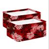 2 Pack Large Storage Baskets Bins Red Black White Spring Floral Collapsible Storage Box Laundry Organizer for Closet Shelf Nursery Kids Bedroom Modern Abstract Aesthetics view 1