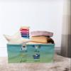 2 Pack Large Storage Baskets Bins Teal Green Ombre Laundry Collapsible Storage Box Laundry Organizer for Closet Shelf Nursery Kids Bedroom Laundry Room Wash Dry Fold Repeat view 3